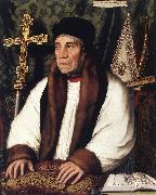 HOLBEIN, Hans the Younger Portrait of William Warham, Archbishop of Canterbury f oil